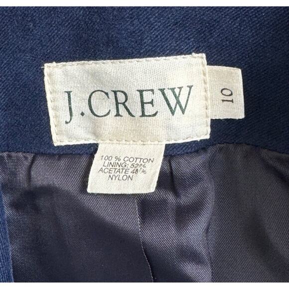 J. Crew Womens Double-Breasted Lightweight Jacket Navy Blue Size 10 - Picture 3 of 7